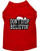 Christmas Screenprinted Dog Shirt, Don't Stop Believin