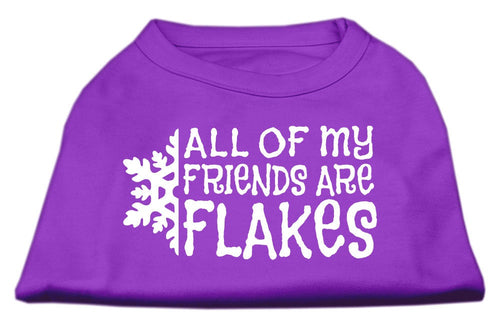Christmas Screenprinted Dog Shirt, All My Friends Are Flakes
