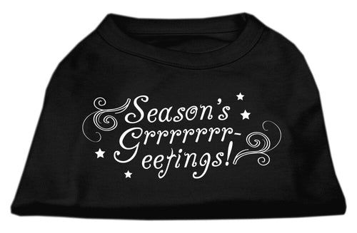 Christmas Screenprinted Dog Shirt, Season's Greetings
