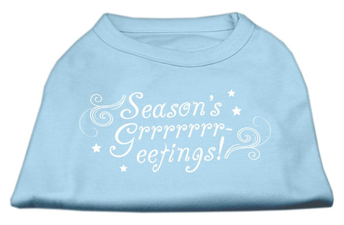 Christmas Screenprinted Dog Shirt, Season's Greetings