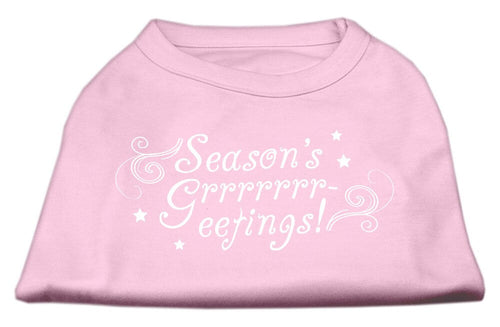 Christmas Screenprinted Dog Shirt, Season's Greetings