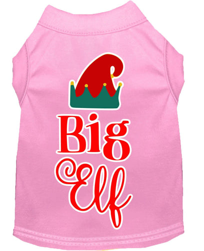Christmas Pet Dog & Cat Shirt Screen Printed, Big Elf