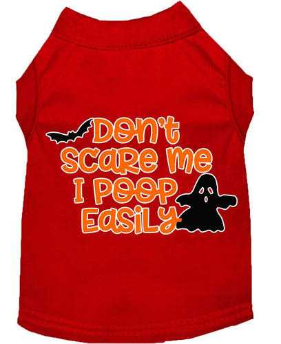 Halloween Pet Dog & Cat Shirt Screen Printed, Don't Scare Me, I Poop Easily