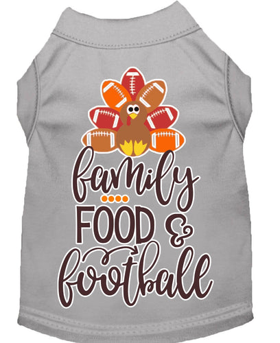 Pet Dog and Cat Shirt Screen Printed, Family, Food & Football