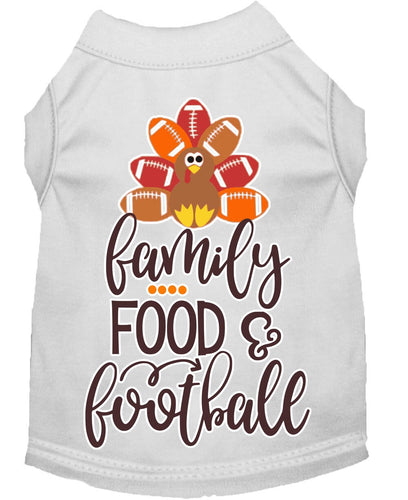 Pet Dog and Cat Shirt Screen Printed, Family, Food & Football