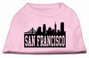 Pet Dog & Cat Shirt Screen Printed, San Francisco Skyline
