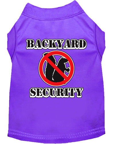 Pet Dog & Cat Shirt Screen Printed, Backyard Security