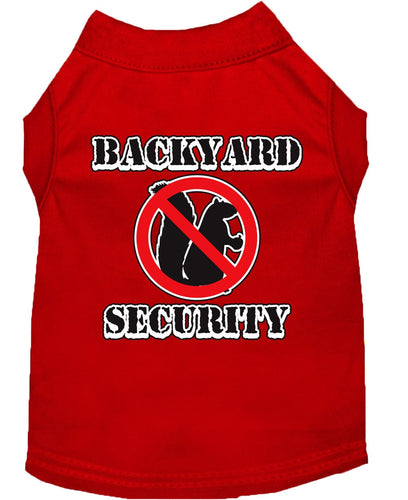 Pet Dog & Cat Shirt Screen Printed, Backyard Security