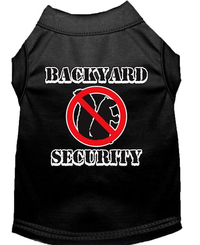 Pet Dog & Cat Shirt Screen Printed, Backyard Security