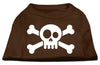 Pet Dog & Cat Shirt Screen Printed, Skull Crossbones