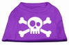 Pet Dog & Cat Shirt Screen Printed, Skull Crossbones
