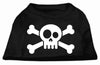 Pet Dog & Cat Shirt Screen Printed, Skull Crossbones