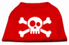 Pet Dog & Cat Shirt Screen Printed, Skull Crossbones
