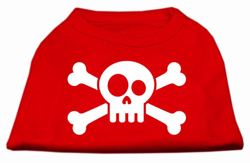 Pet Dog & Cat Shirt Screen Printed, Skull Crossbones