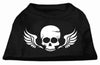 Pet Dog & Cat Shirt Screen Printed, Skull Wings