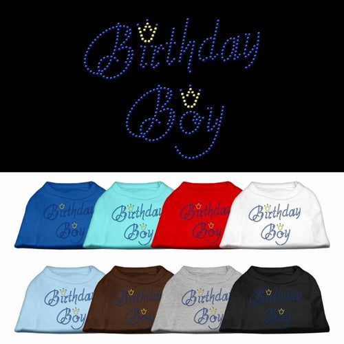 Pet Dog & Cat Shirt Rhinestone, Birthday Boy