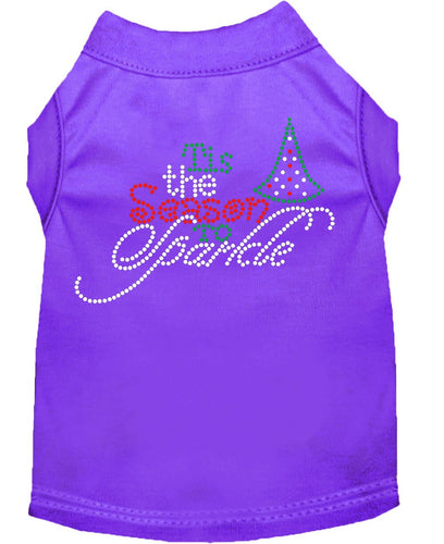 Christmas Pet Dog & Cat Shirt Rhinestone, Tis the Season to Sparkle