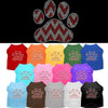 Christmas Pet Shirt Rhinestone, Candy Cane Chevron Paw