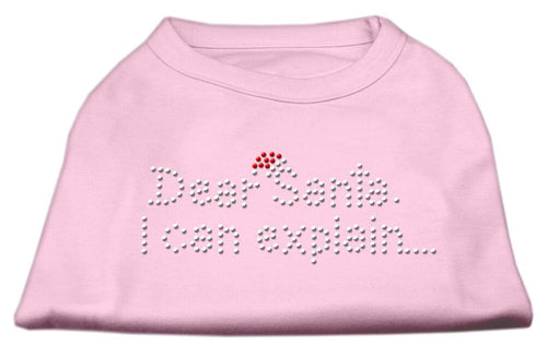 Christmas Pet Dog & Cat Shirt Rhinestone, Dear Santa, I Can Explain