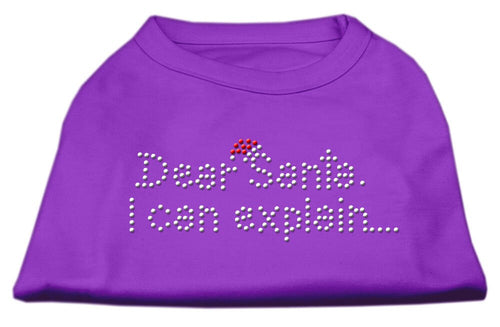 Christmas Pet Dog & Cat Shirt Rhinestone, Dear Santa, I Can Explain
