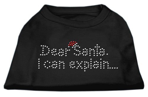 Christmas Pet Dog & Cat Shirt Rhinestone, Dear Santa, I Can Explain