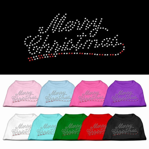 Christmas Pet Dog & Cat Shirt Rhinestone, Merry Christmas