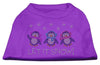 Christmas Pet Dog & Cat Shirt Rhinestone, Let It Snow Penguins
