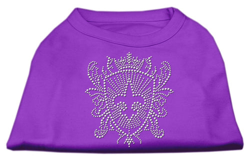 Pet Dog & Cat Shirt Rhinestone, Fleur De Lis Shield