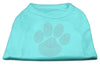 Pet Shirt Rhinestone, Green Paw