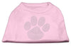 Pet Shirt Rhinestone, Green Paw