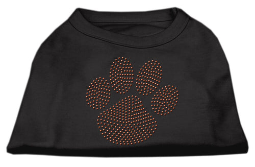 Pet Dog & Cat Shirt Rhinestone, Orange Paw