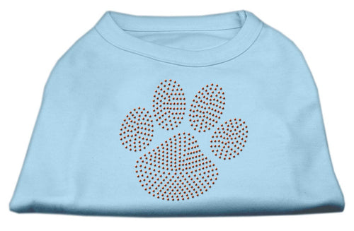 Pet Dog & Cat Shirt Rhinestone, Orange Paw
