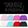 Pet Dog & Cat Shirt Rhinestone, Trouble Maker