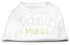 Pet Dog & Cat Shirt Rhinestone, Trouble Maker