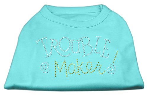 Pet Dog & Cat Shirt Rhinestone, Trouble Maker