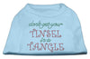 Christmas Pet Dog & Cat Shirt Rhinestone, Don't Get Your Tinsel In A Tangle