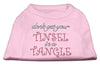 Christmas Pet Dog & Cat Shirt Rhinestone, Don't Get Your Tinsel In A Tangle