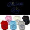 Birthday Pet Dog & Cat Hoodie Rhinestone, Birthday Boy