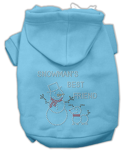 Christmas Pet Hoodie Rhinestone, Snowman's Best Friend