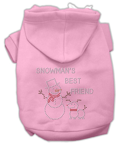 Christmas Pet Hoodie Rhinestone, Snowman's Best Friend