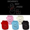 Christmas Pet Hoodie Rhinestone, Snowman's Best Friend