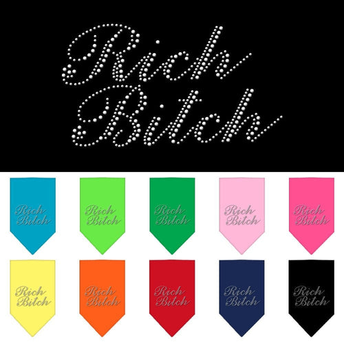 Pet and Dog Bandana Rhinestone, Rich Bitch