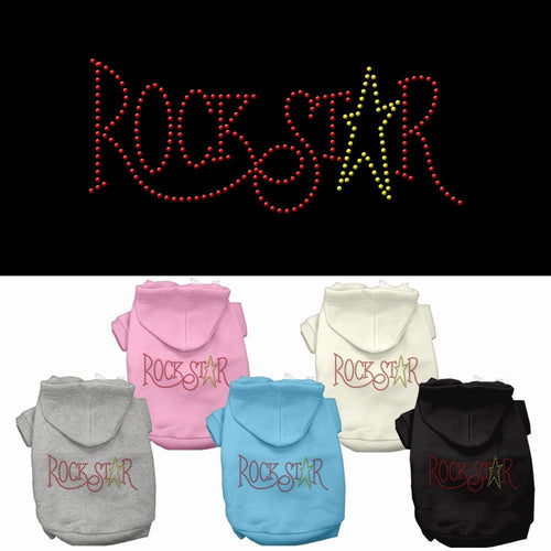 Pet Hoodie Rhinestone, Rockstar