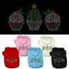 Christmas Pet Hoodie Rhinestone, Christmas Cupcake Trio