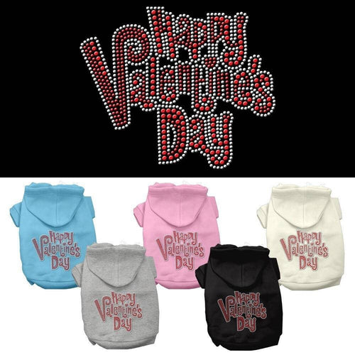 Pet Hoodie Rhinestone, Happy Valentine's Day
