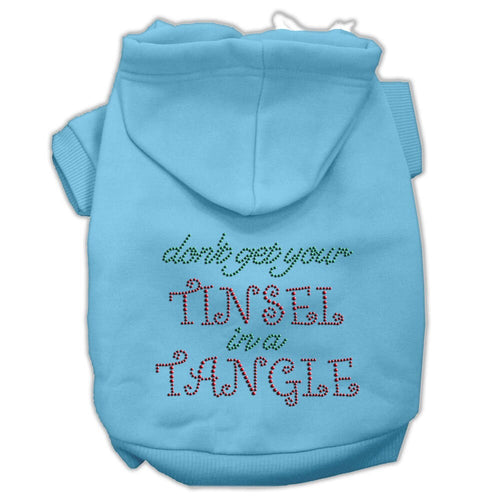 Christmas Pet Hoodie Rhinestone, Don't Get Your Tinsel In A Tangle