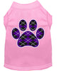 Pet Shirt Argyle Paw Purple