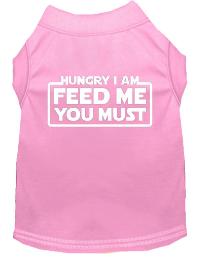 Pet Dog & Cat Shirt Screen Printed, Hungry I Am, Feed Me You Must