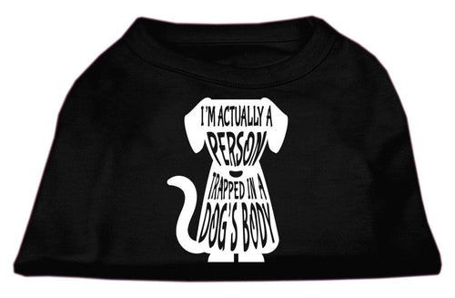 Pet Dog & Cat Shirt Screen Printed, Trapped In A Dog's Body