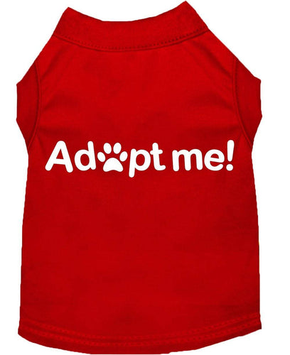Pet Dog & Cat Shirt Screen Printed, Adopt Me